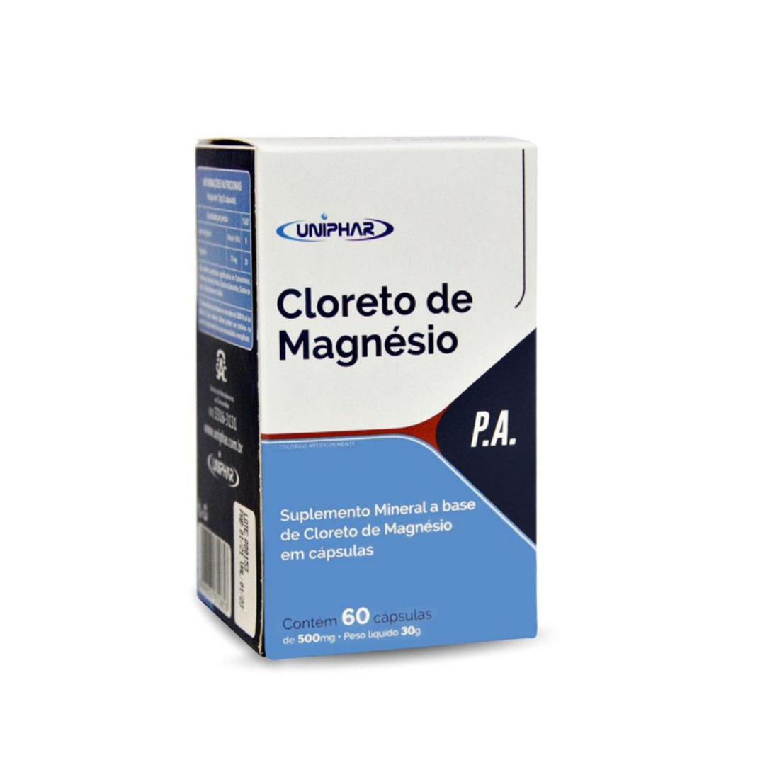 CLORETO DE MAGNÉSIO P.A. COM 60 CÁPSULAS UNIPHAR